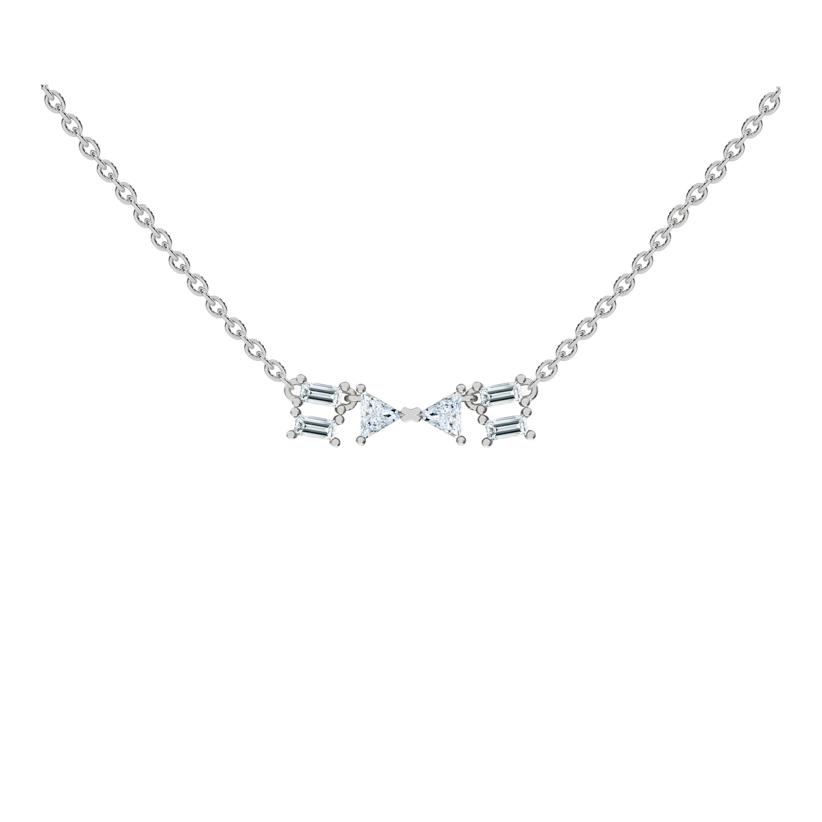 Diamond Necklace Atlante collection - Recycled white gold Made in Antwerp by Nayestones