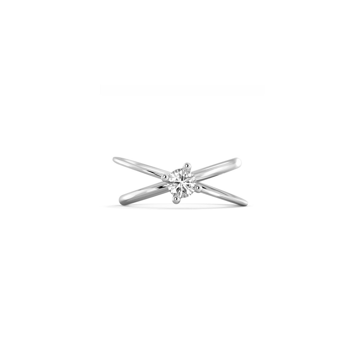 Moon Ellipse engagement ring in 18k yellow gold with a 0.25 carats diamond by Nayestones, Belgian fine jewelry.
