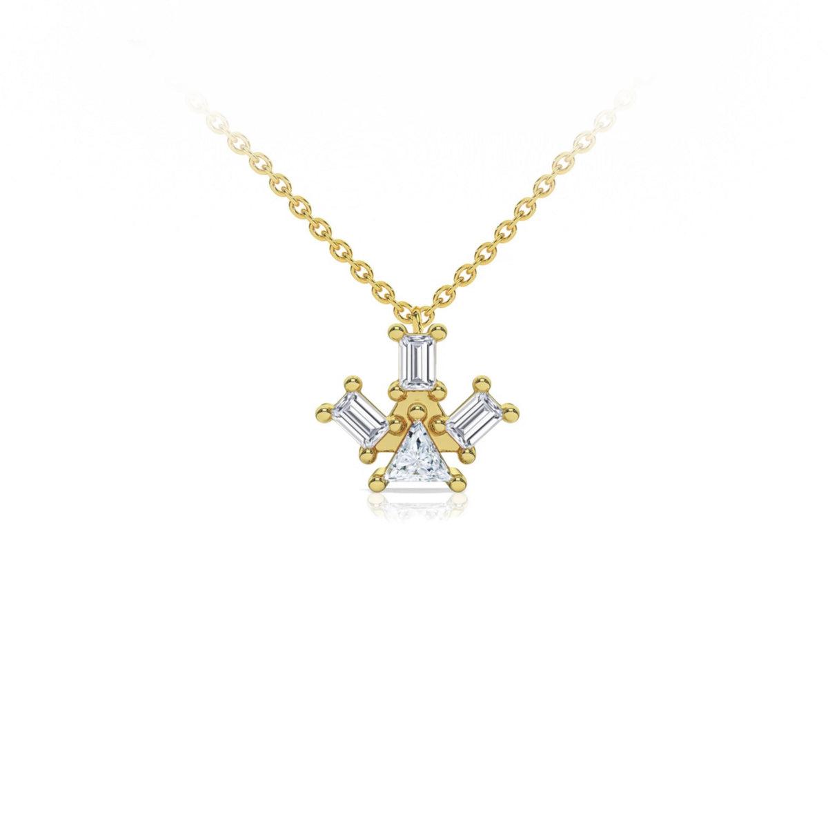 PYRAMID RAY DIAMOND NECKLACE