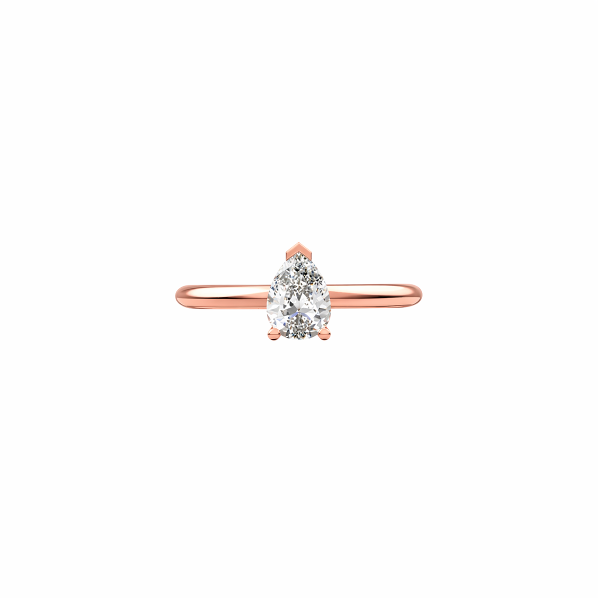 MOON SOLITAIRE POIRE V DIAMOND RING