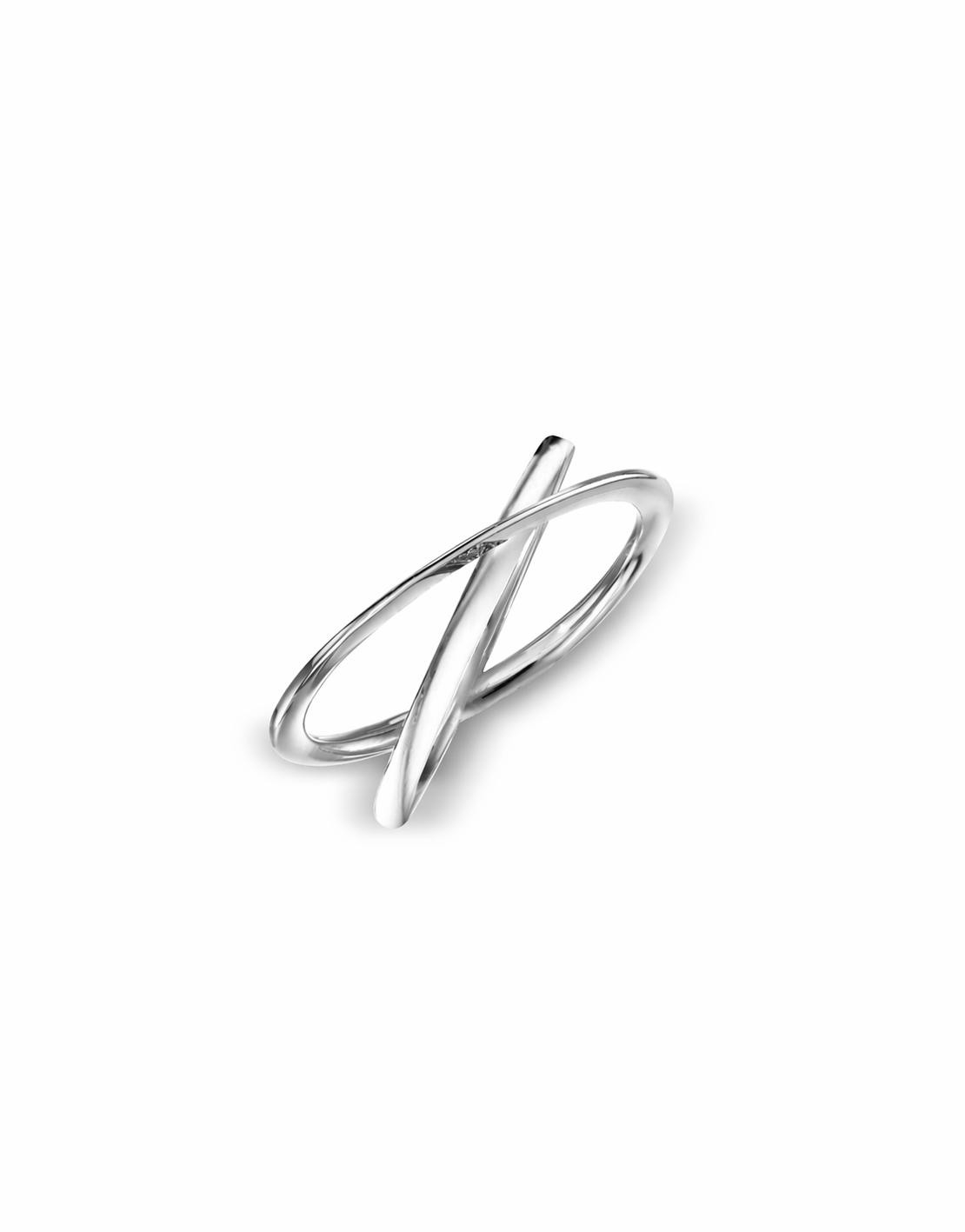Moon Ellipse ring in 18K white gold by Nayestones, Belgian fine jewelry.