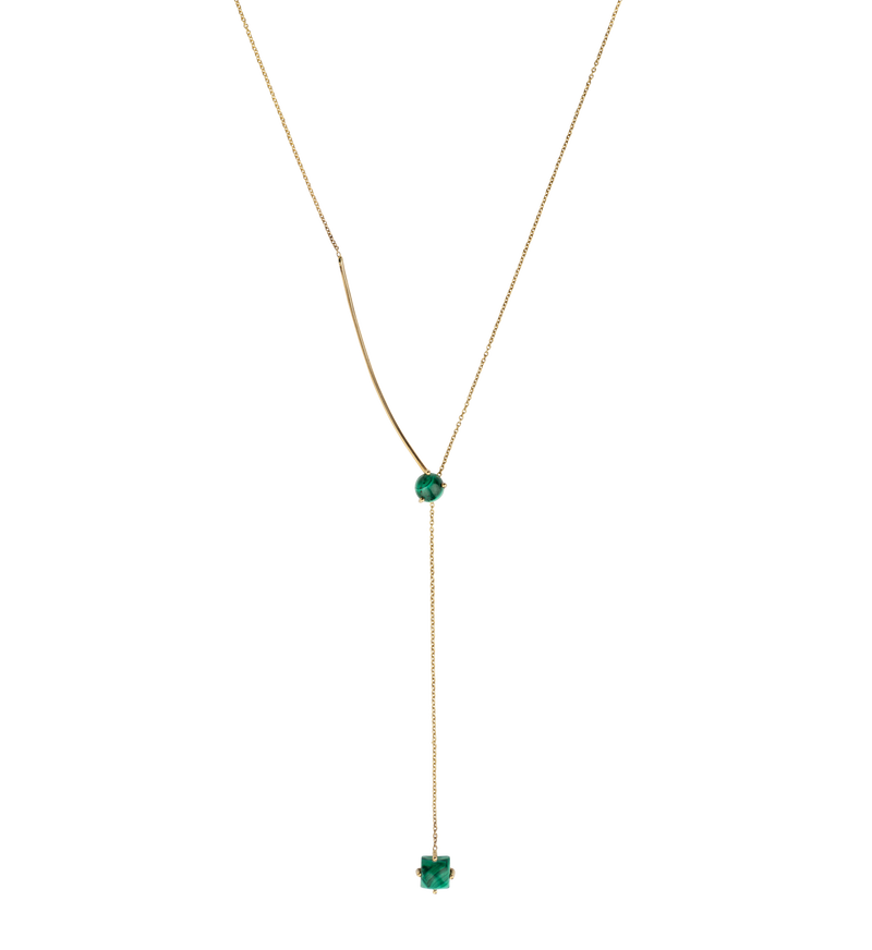 HEART DROP NECKLACE MALACHITE Nayestones