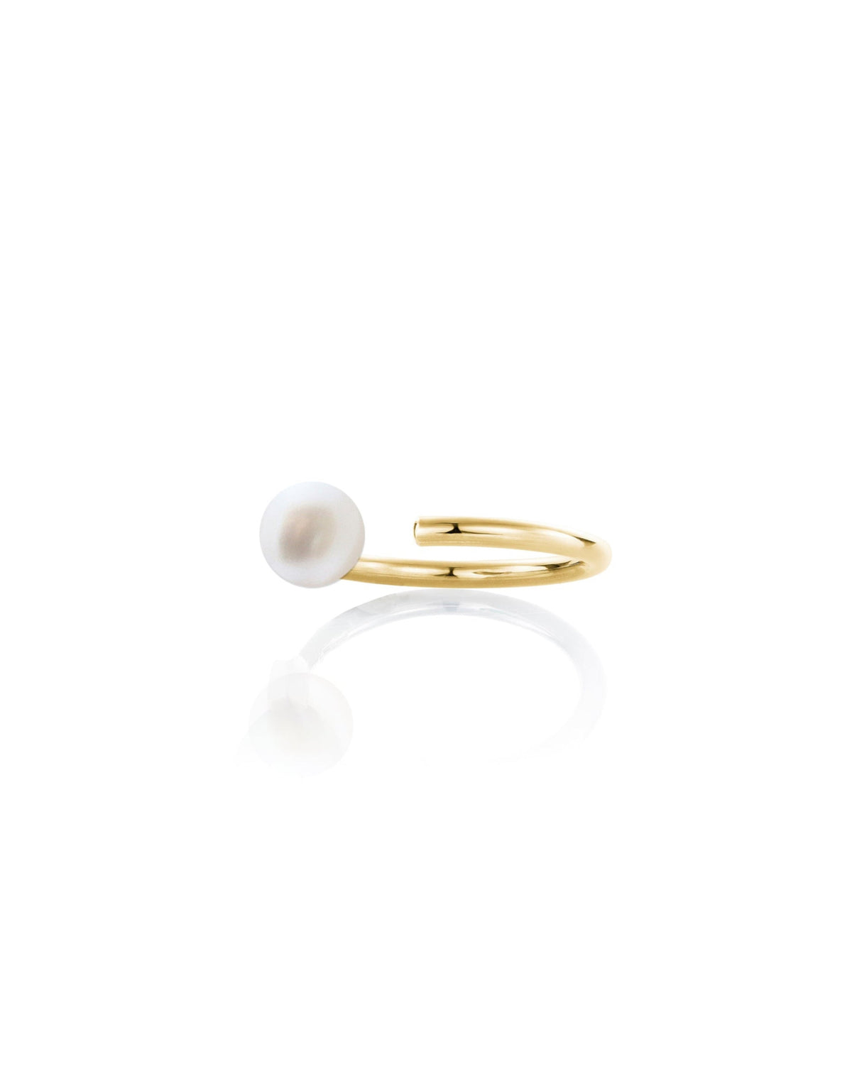 Ring 9K gold pearl - octogone ring pearl - Nayestones