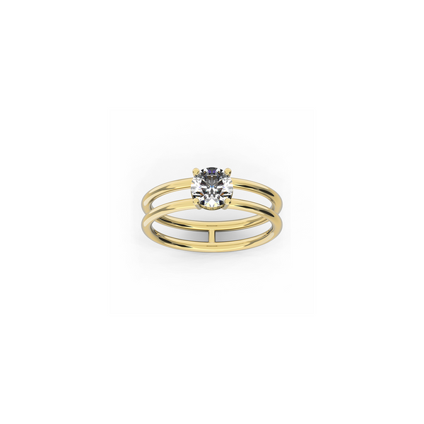 DOUBLE BAND PROMISE RING 0.75 Ct