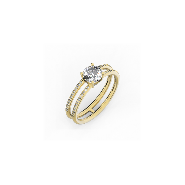 Timeless Nayestones Brilliance: 18K Recycled Gold Wedding Band Featuring a 0.75 Carat White Diamond Center Stone and a Total of 0.918 Carats in White Diamonds - Crafted Sustainably for Lasting Elegance by Nayestones