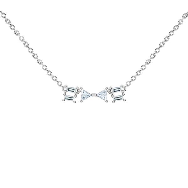 Diamond Necklace Atlante collection - Recycled white gold Made in Antwerp by Nayestones