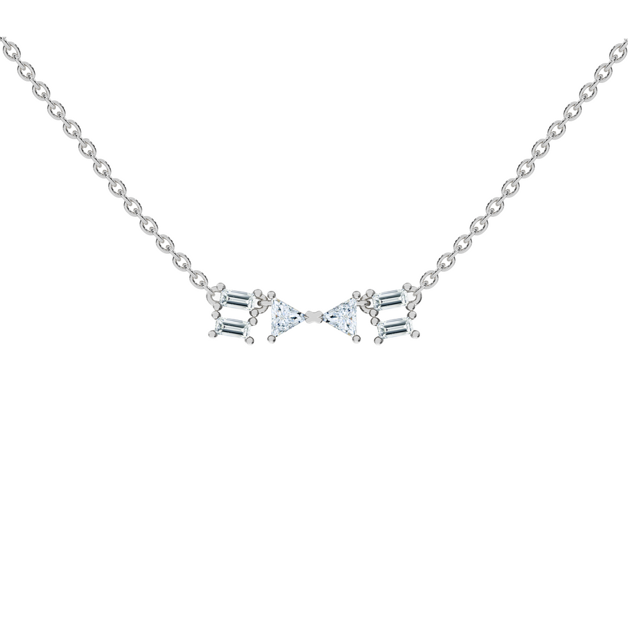 Diamond Necklace Atlante collection - Recycled white gold Made in Antwerp by Nayestones