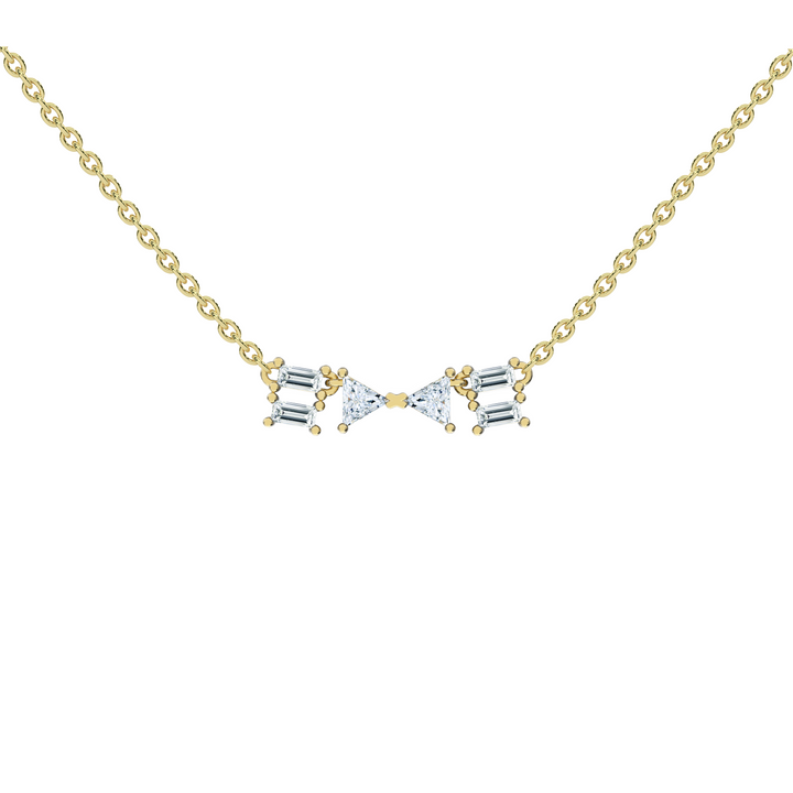 Diamond Necklace Atlante collection - Recycled yellow gold Made in Antwerp by Nayestones
