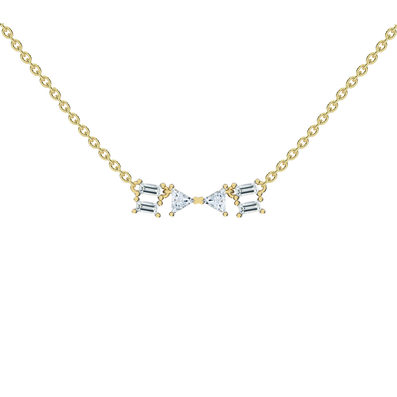 Diamond Necklace Atlante collection - Recycled yellow gold Made in Antwerp by Nayestones Nayestones