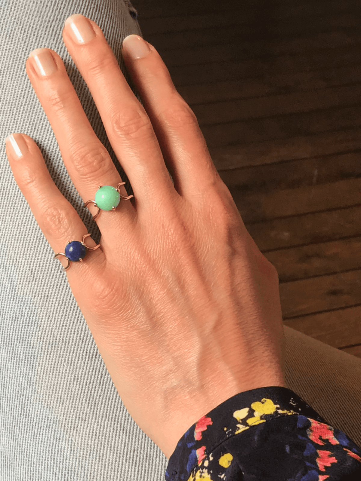 DOUBLE C CABOCHON RING - Metal: 14K sustainable yellow, white or pink gold - Stone: malachite, morganite, chalcedony, opal, lapis lazuli, chrysoprase, rhodochrosite (oval), turquoise. This modern ring is beautiful on any finger of the hand, also as a pinky ring. Just select the the size according to your ring size.