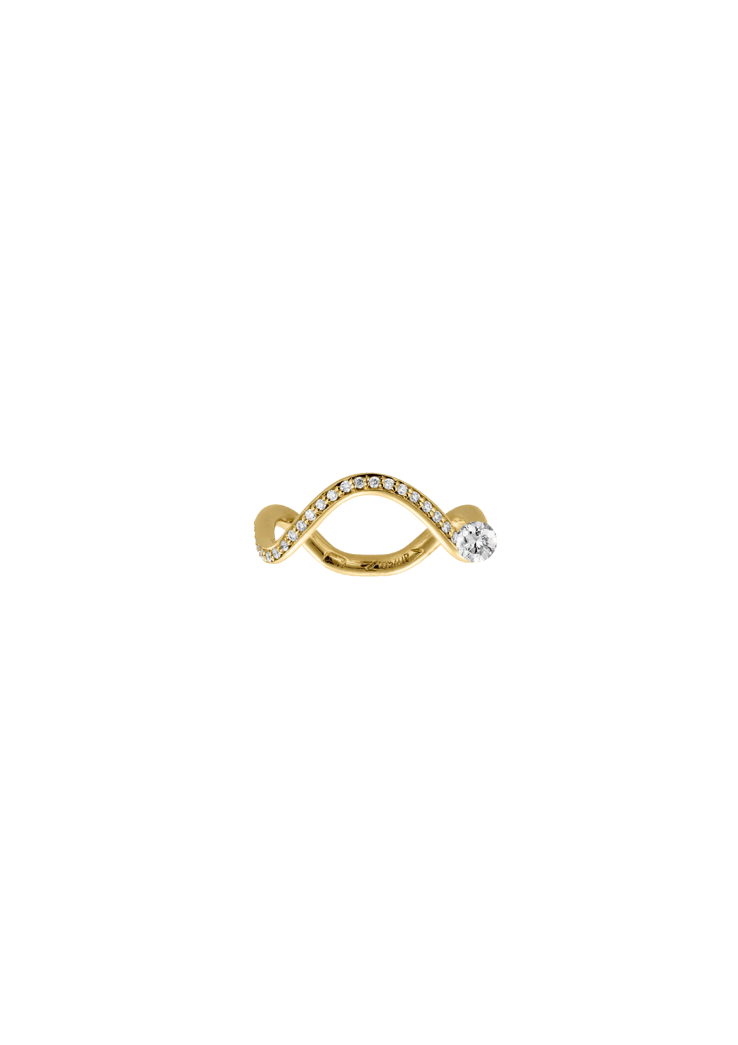 PETITE COMETE PAVÉ ROUND DIAMOND RING