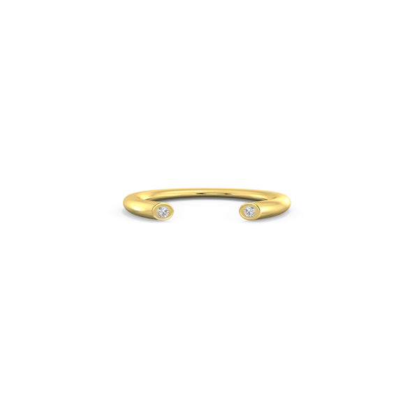 FULL MOON RING DIAMOND YELLOW GOLD Nayestones