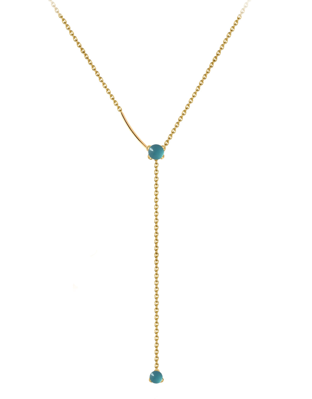 STONE HEART DROP NECKLACE