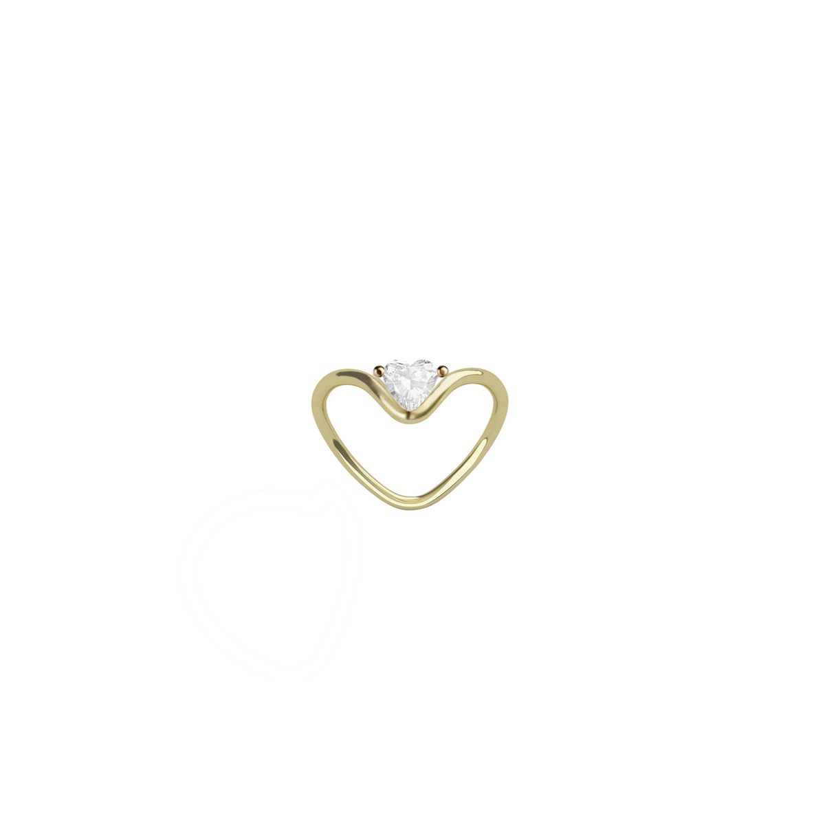 Bague en or jaune 18 carats sertie d'un diamant de 0.5 carat, signée Nayestones, bijouterie belge de haute joaillerie. 