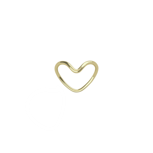 Heart Ring in 18k yellow gold by Nayestones, Belgian fine jewelry. Nayestones