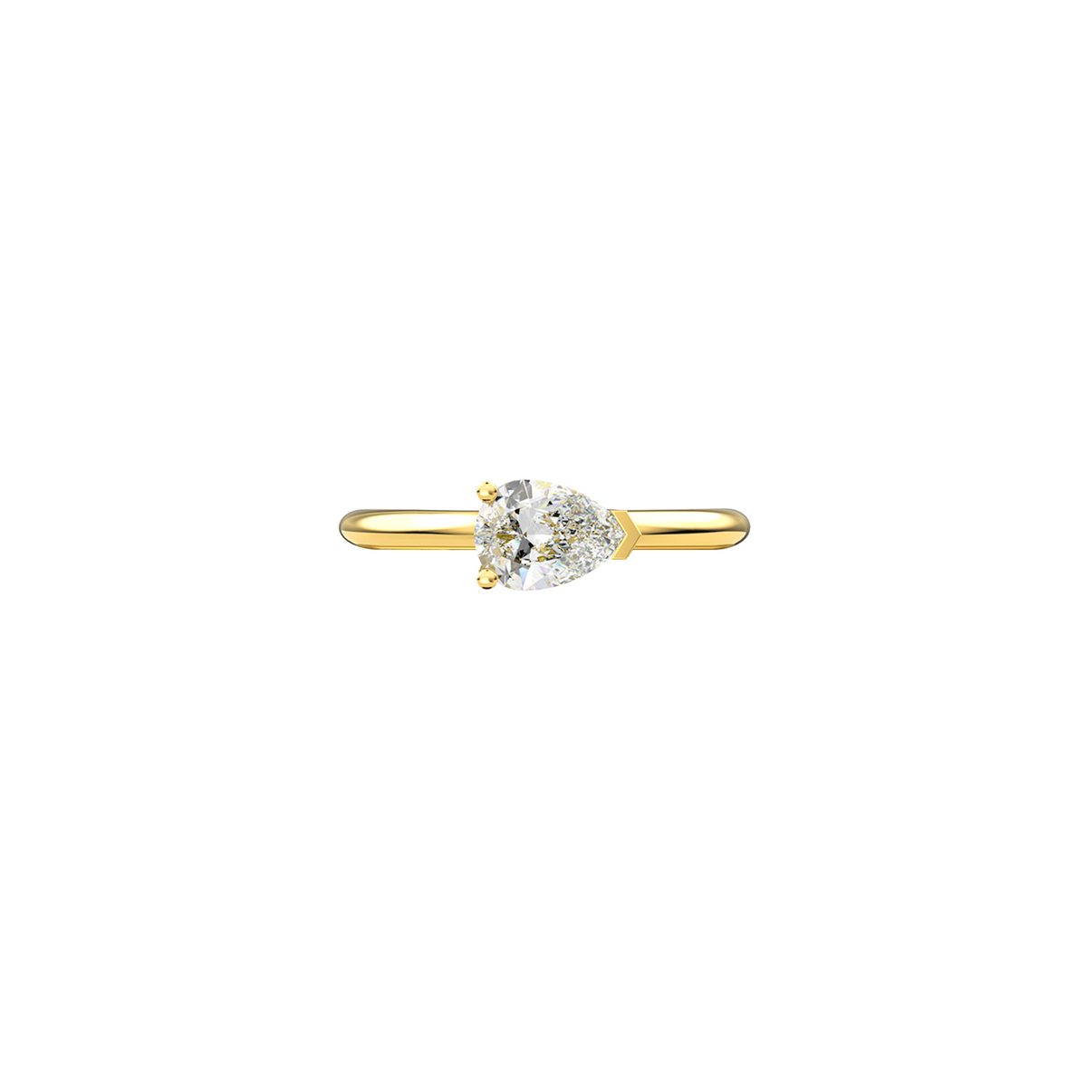 MOON SOLITAIRE POIRE H DIAMOND RING