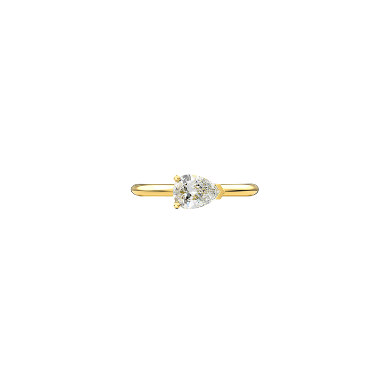 MOON SOLITAIRE POIRE H DIAMOND RING Nayestones