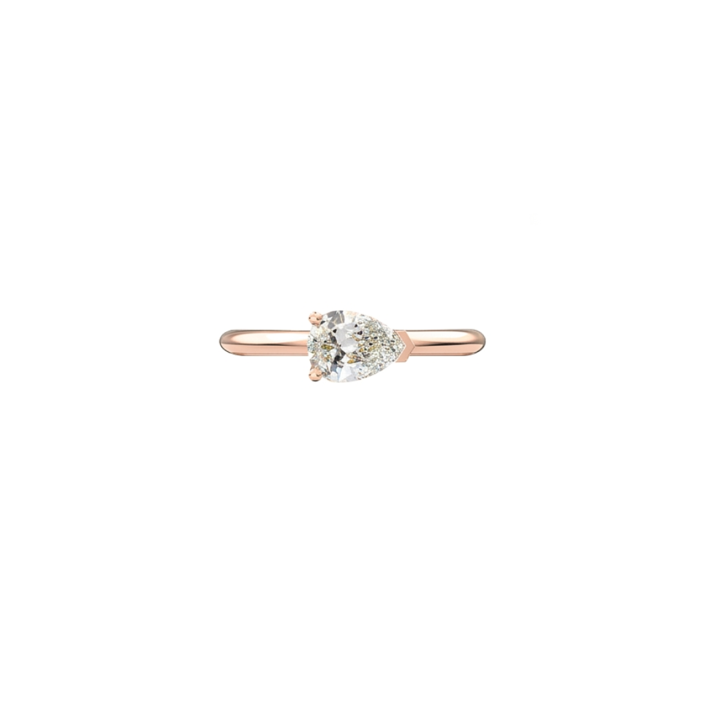 MOON SOLITAIRE POIRE H DIAMOND RING