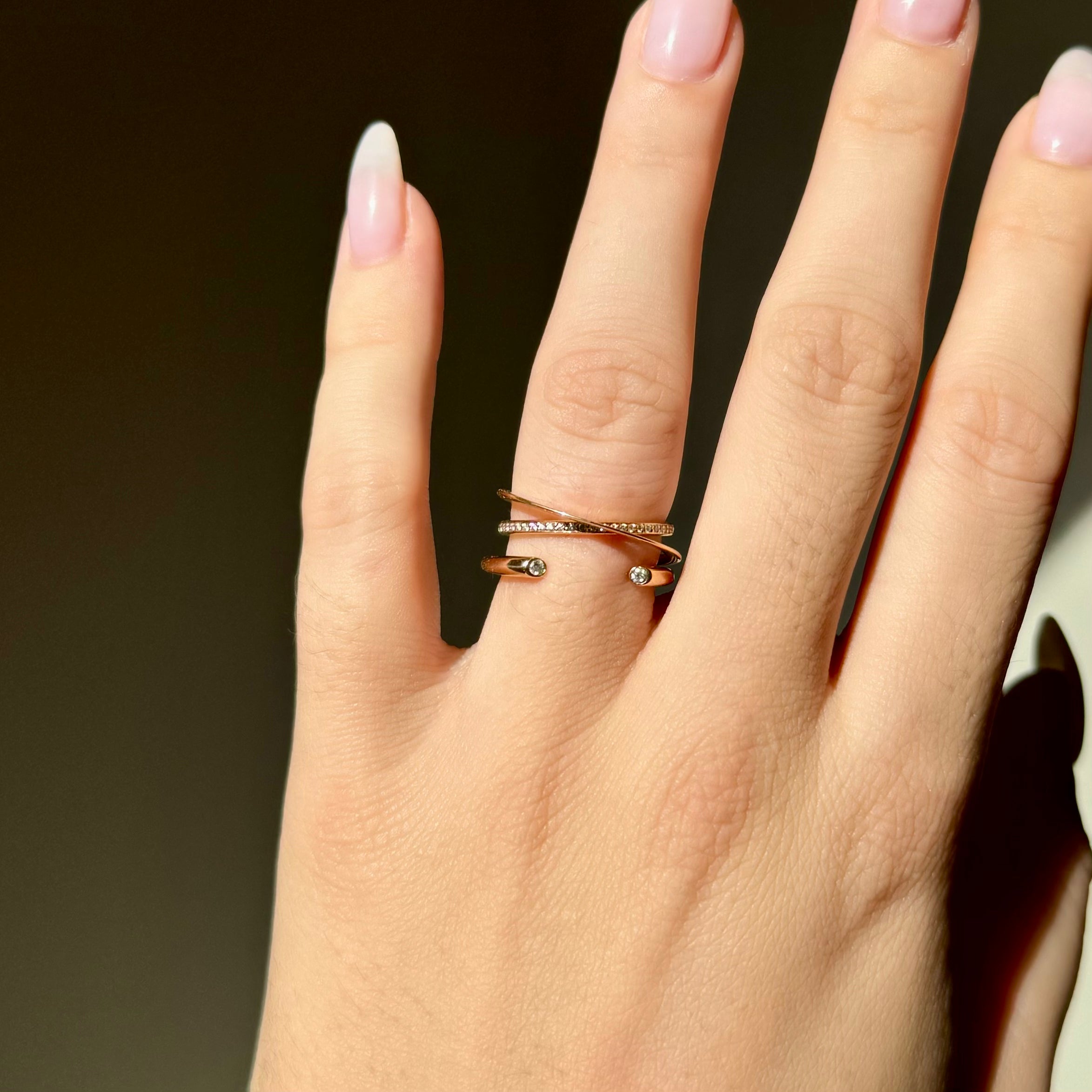 FULL MOON ELLIPSE RING SET