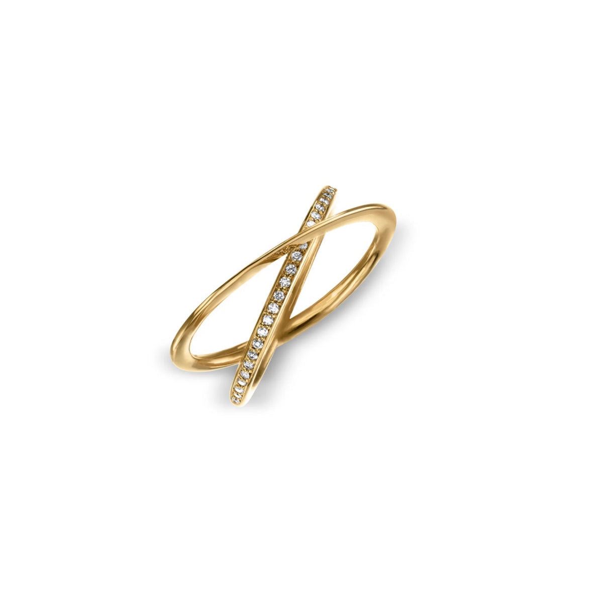 MOON ELLIPSE HALF DIAMOND RING SET