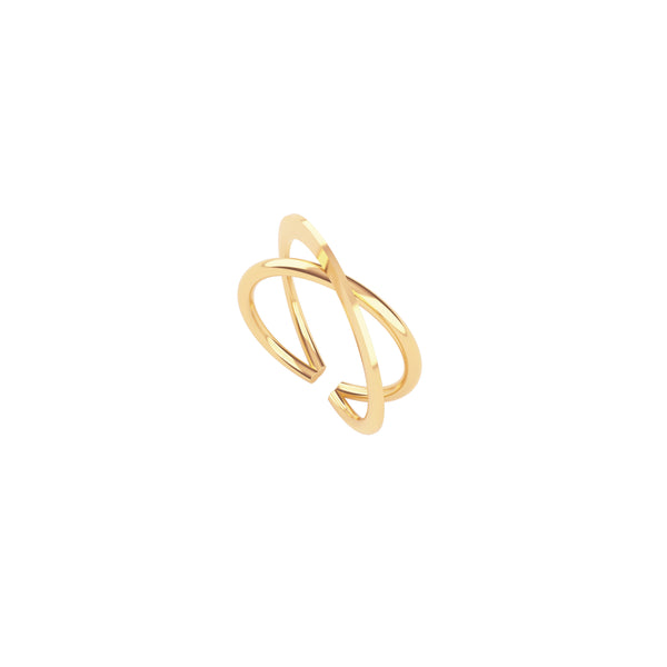 Moon Ellipse earcuff in 18K and 14k yellow gold by Nayestones, Belgian fine jewelry.  Nayestones