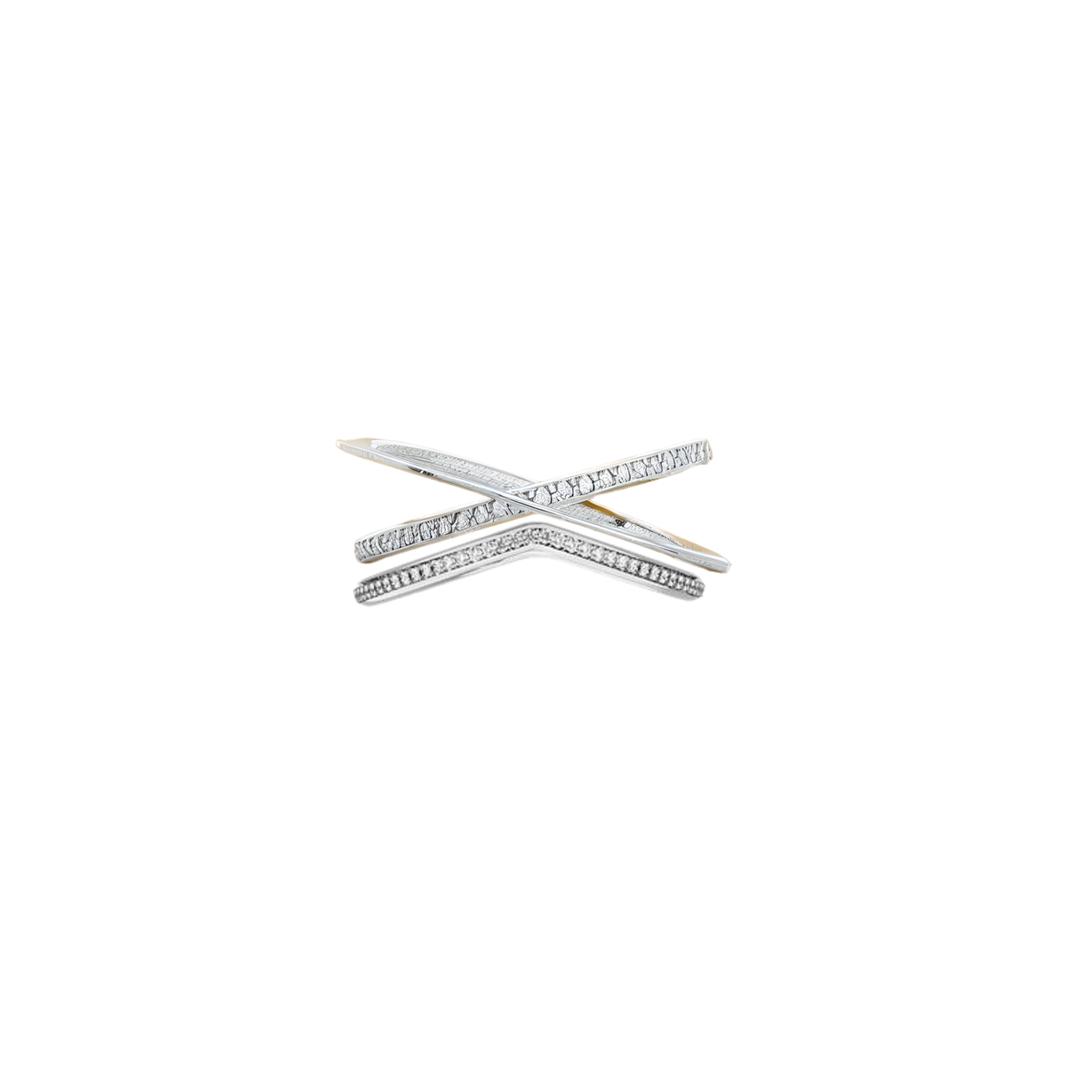 MOON ELLIPSE FULL DIAMOND RING SET