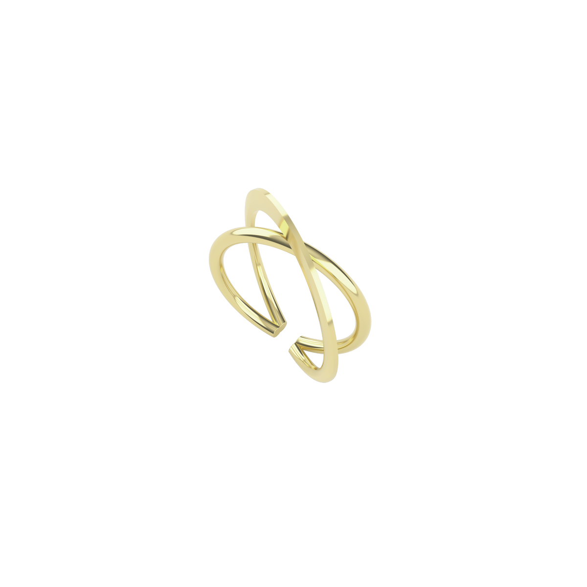 Moon Ellipse earcuff in 18K and 14k yellow gold by Nayestones, Belgian fine jewelry. 