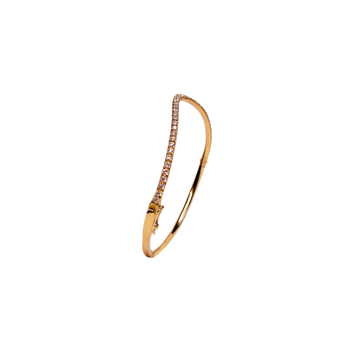 Petite Comete Diamond Bracelet in 18k pink gold by Nayestones Belgian fine Jewelry.
