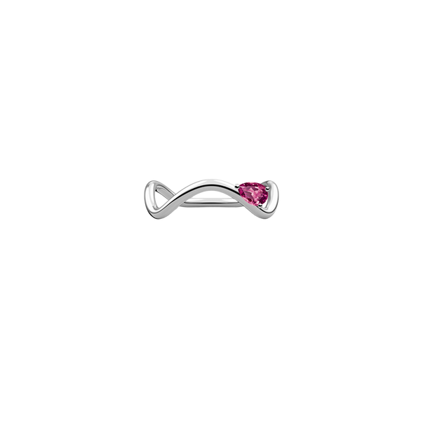 White Gold ring with a pink tourmaline Nayestones