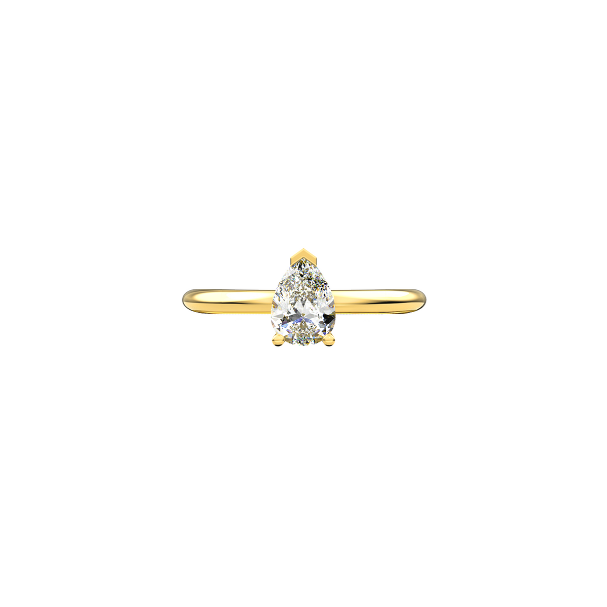 MOON SOLITAIRE POIRE V DIAMOND RING