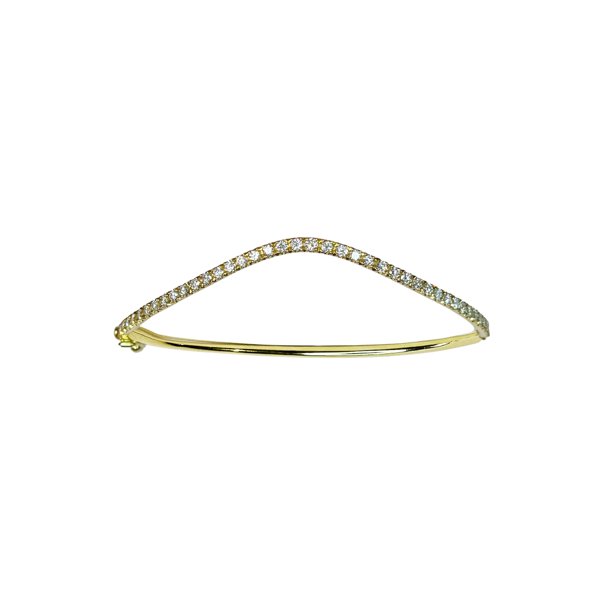 Petite Comete Diamond Bracelet in 18k yellow gold by Nayestones Belgian fine Jewelry.