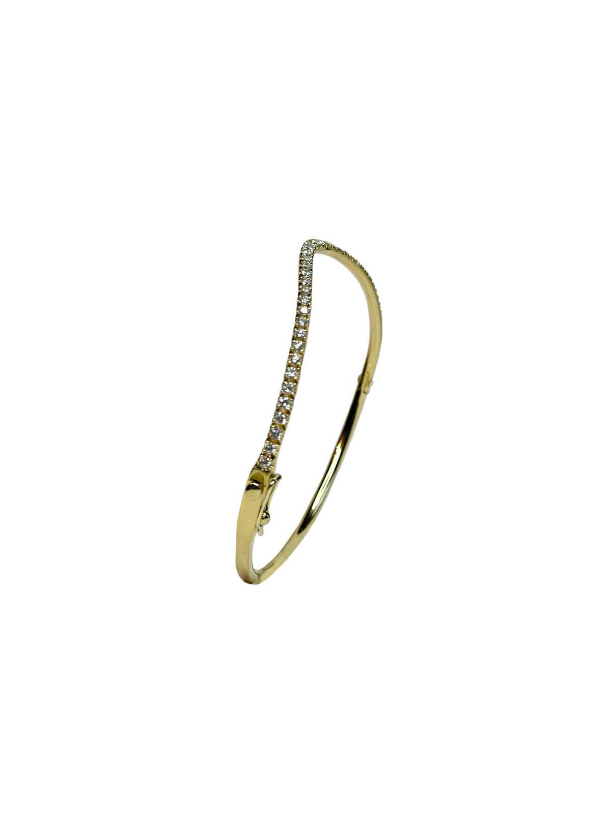 Petite Comete Diamond Bracelet in 18k yellow gold by Nayestones Belgian fine Jewelry.