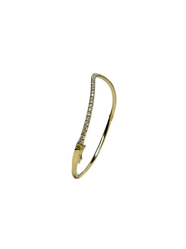 Petite Comete Diamond Bracelet in 18k yellow gold by Nayestones Belgian fine Jewelry. Nayestones