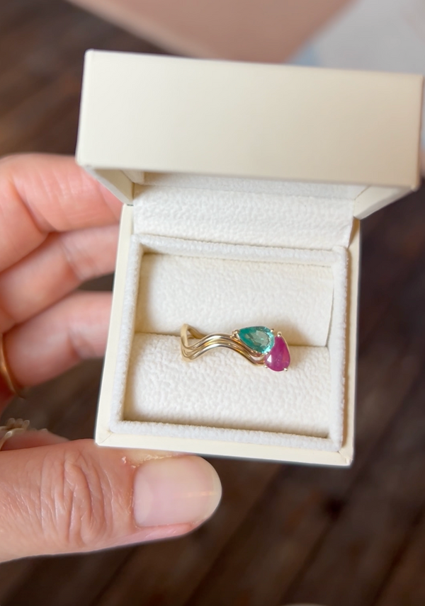 Petite Comete Emerald Tourmaline Nayestones