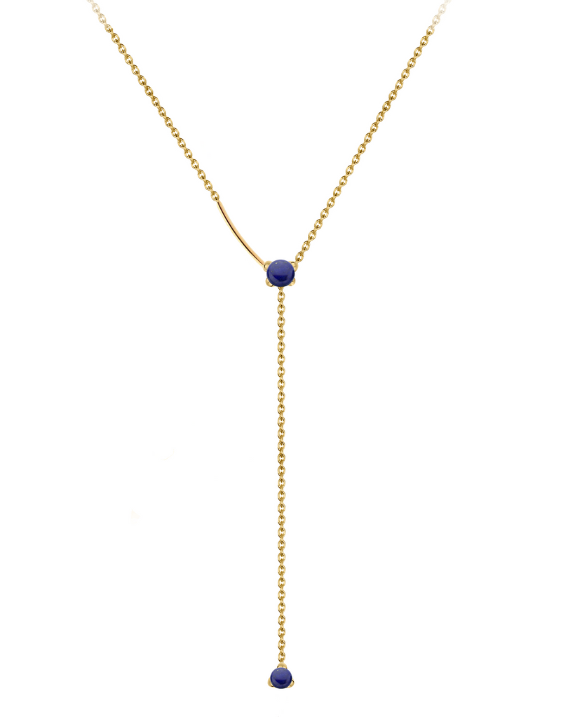 HEART DROP NECKLACE LAPIS LAZULI Nayestones