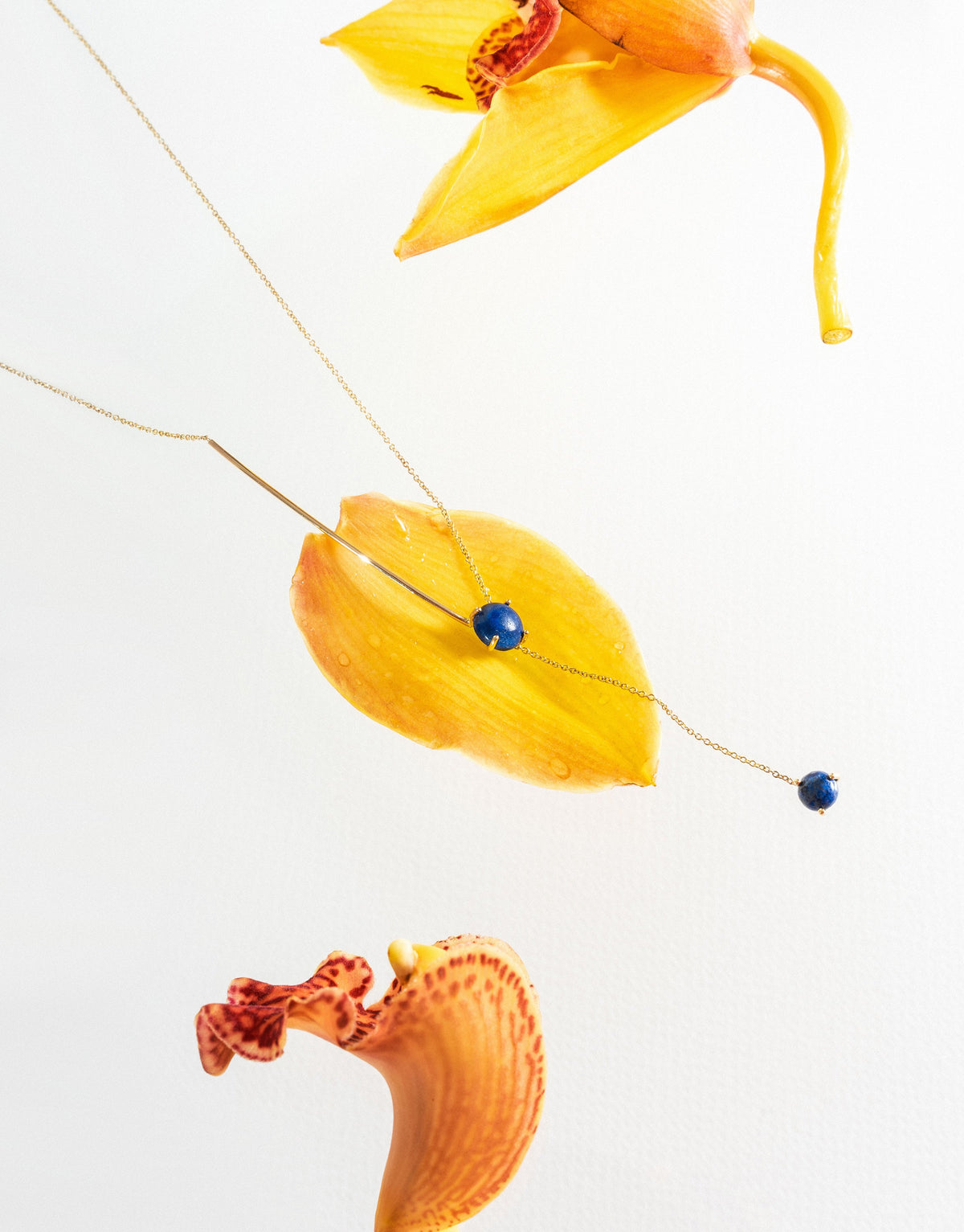STONE HEART DROP NECKLACE