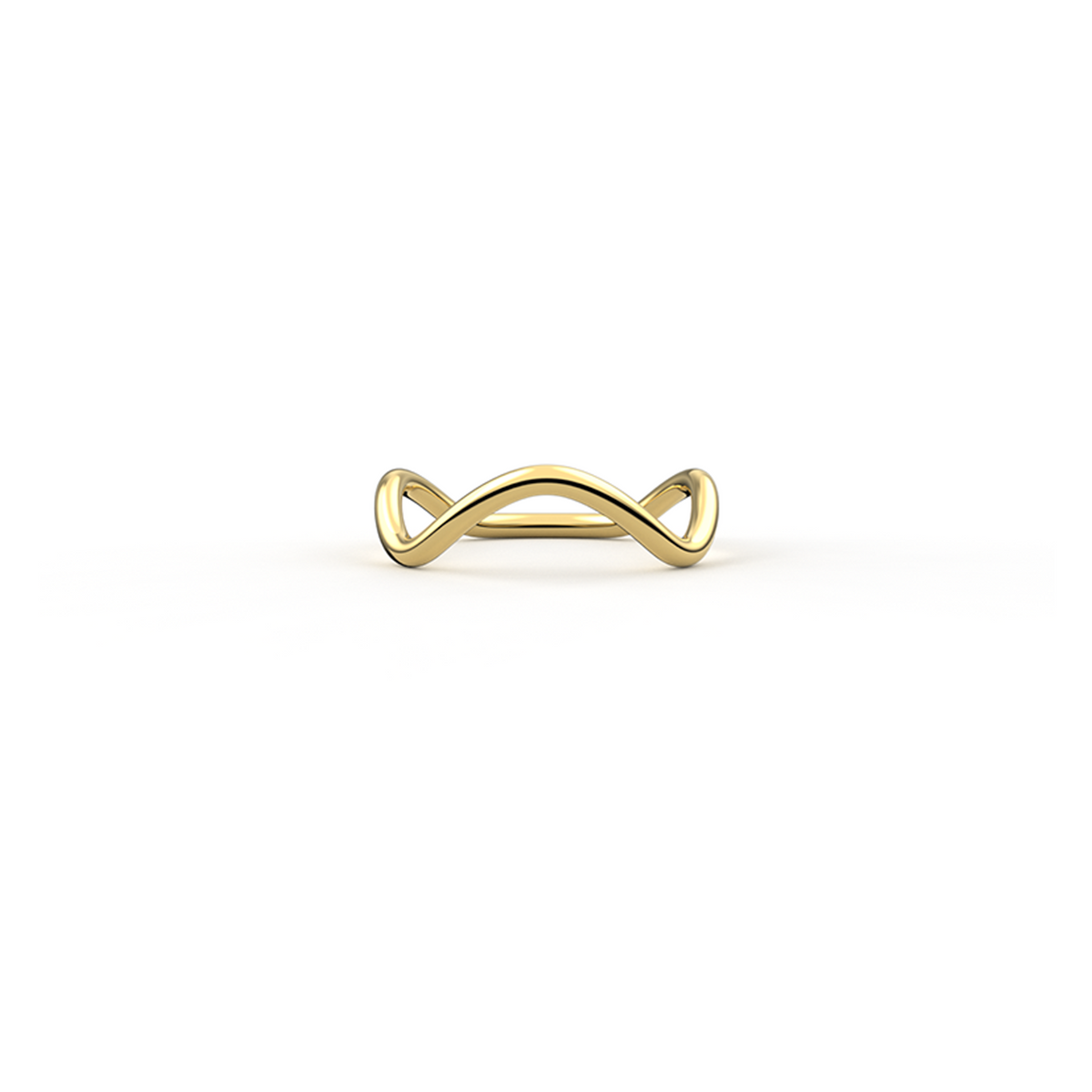 Petite comète ring in 18k yellow gold by Nayestones, Belgian fine jewelry.