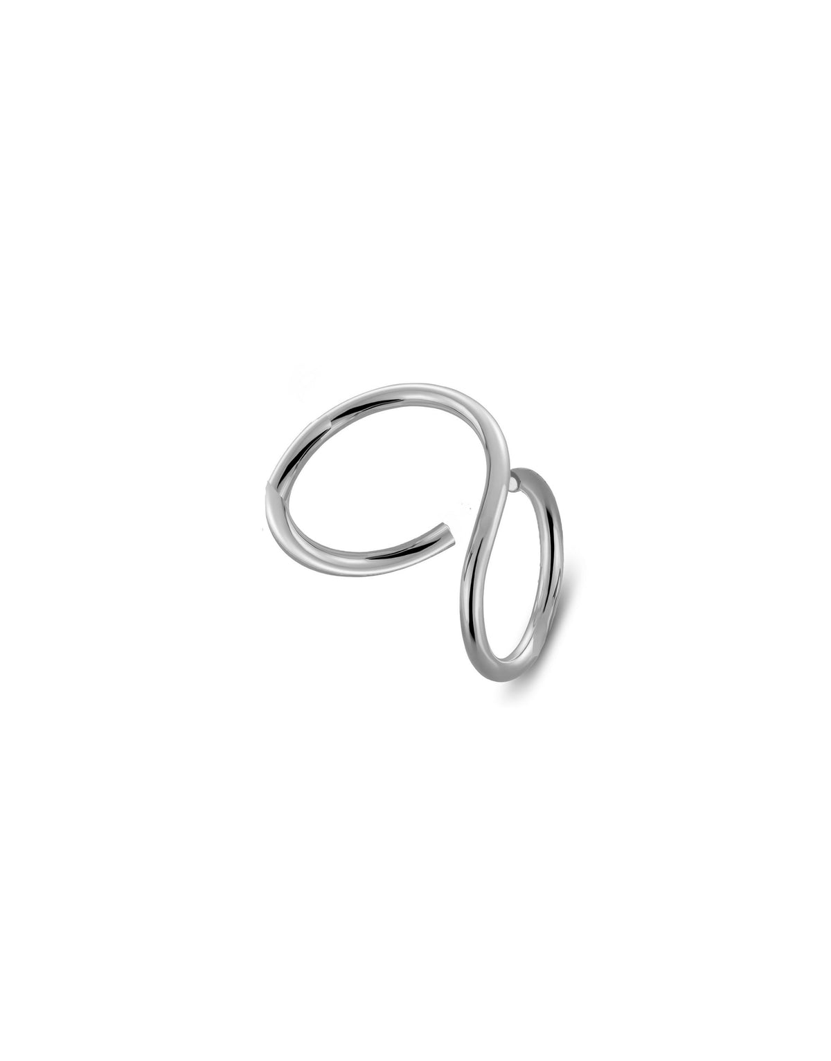 Curl Ring in yellow 9K white gold by Nayestones, Belgian fine jewelry.