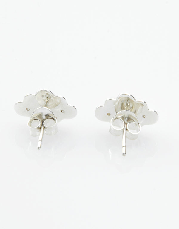 Silver Earring diamonds- Cloud Earring silver - Nayestones
