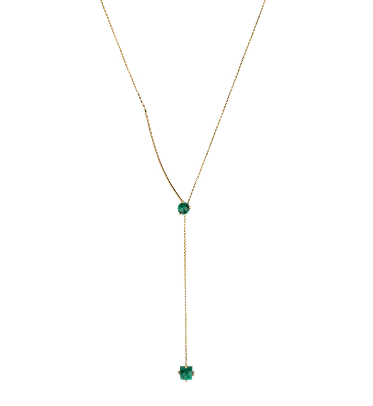STONE HEART DROP NECKLACE
