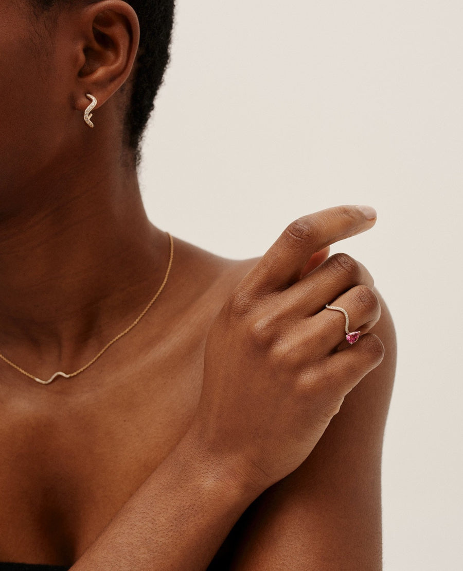 Three Pieces from the Petite Comète Collection - 18K Recycled Gold by Nayestones - Crafted in Antwerp