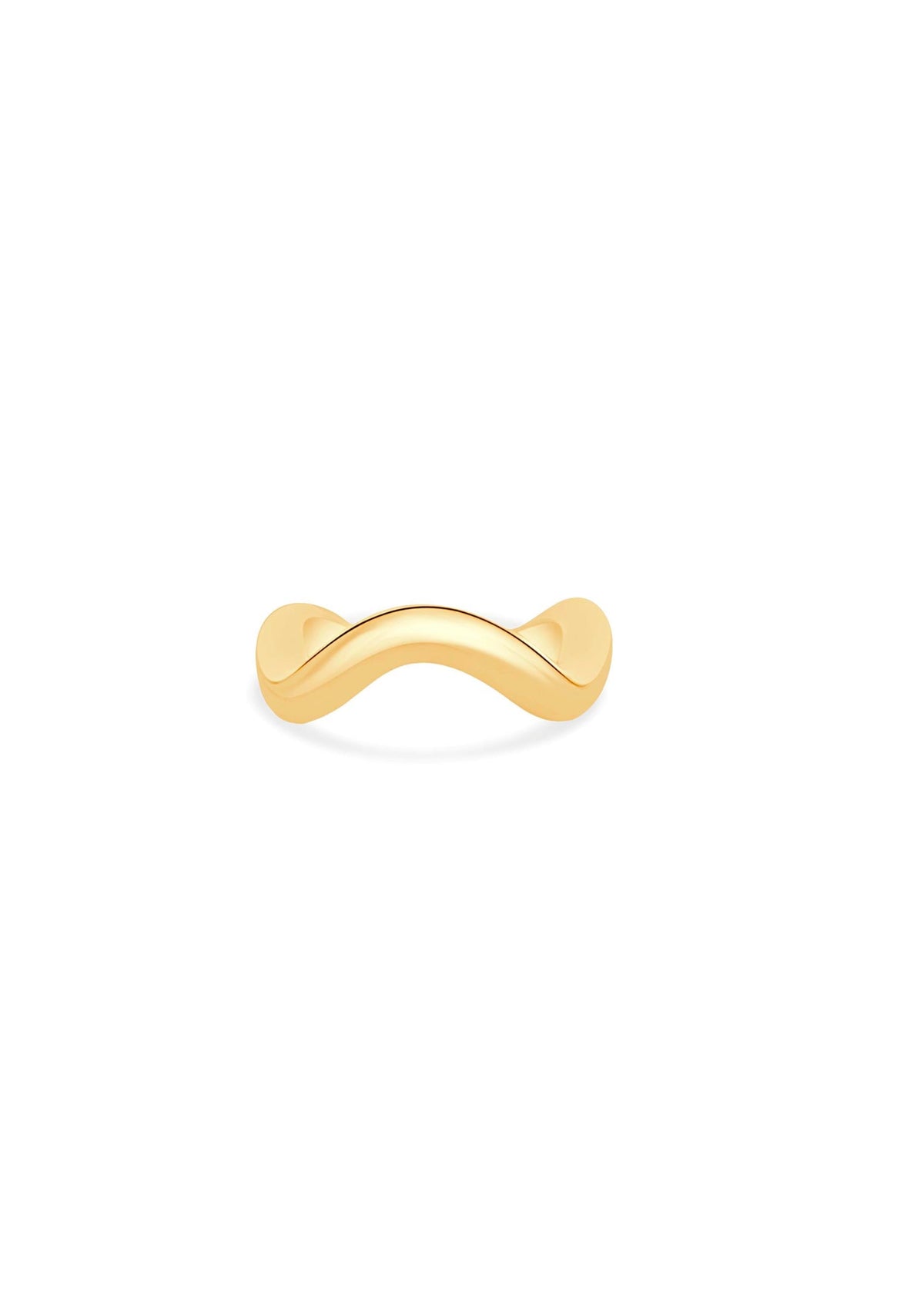 Petite Comète chunky ring in 18k vermeil (silver plated gold) by Nayestone, Belgian fine jewelry 