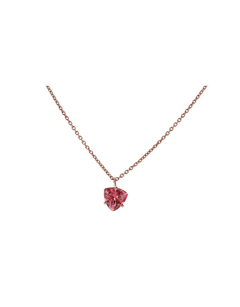 18k pink gold necklace with tourmaline - Necklace Gold And Pink Tourmaline - Nayestones Nayestones