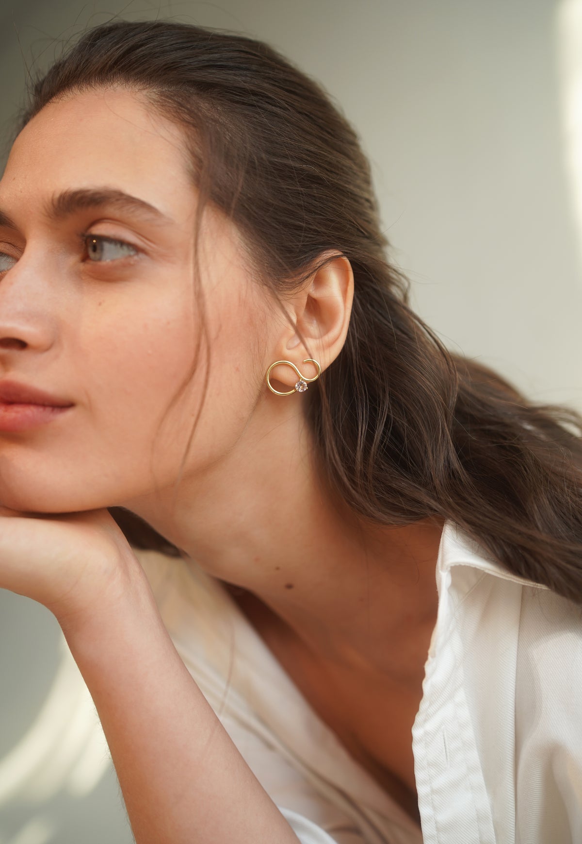 PETITE SIGNATURE SILVER PLATED EARRINGS