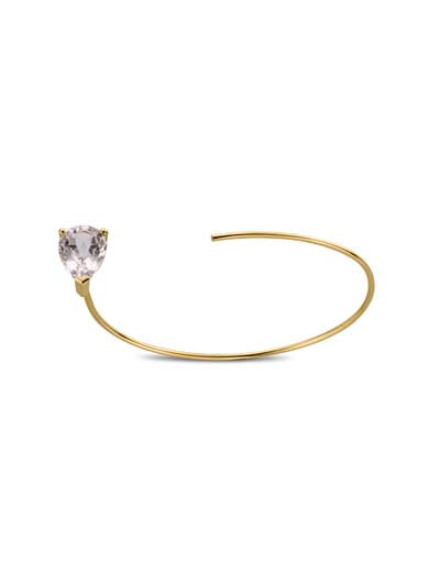 9K Gold Bracelet - Pear Cut Light Purple Amethyst - Nayestones Designer Jewelry