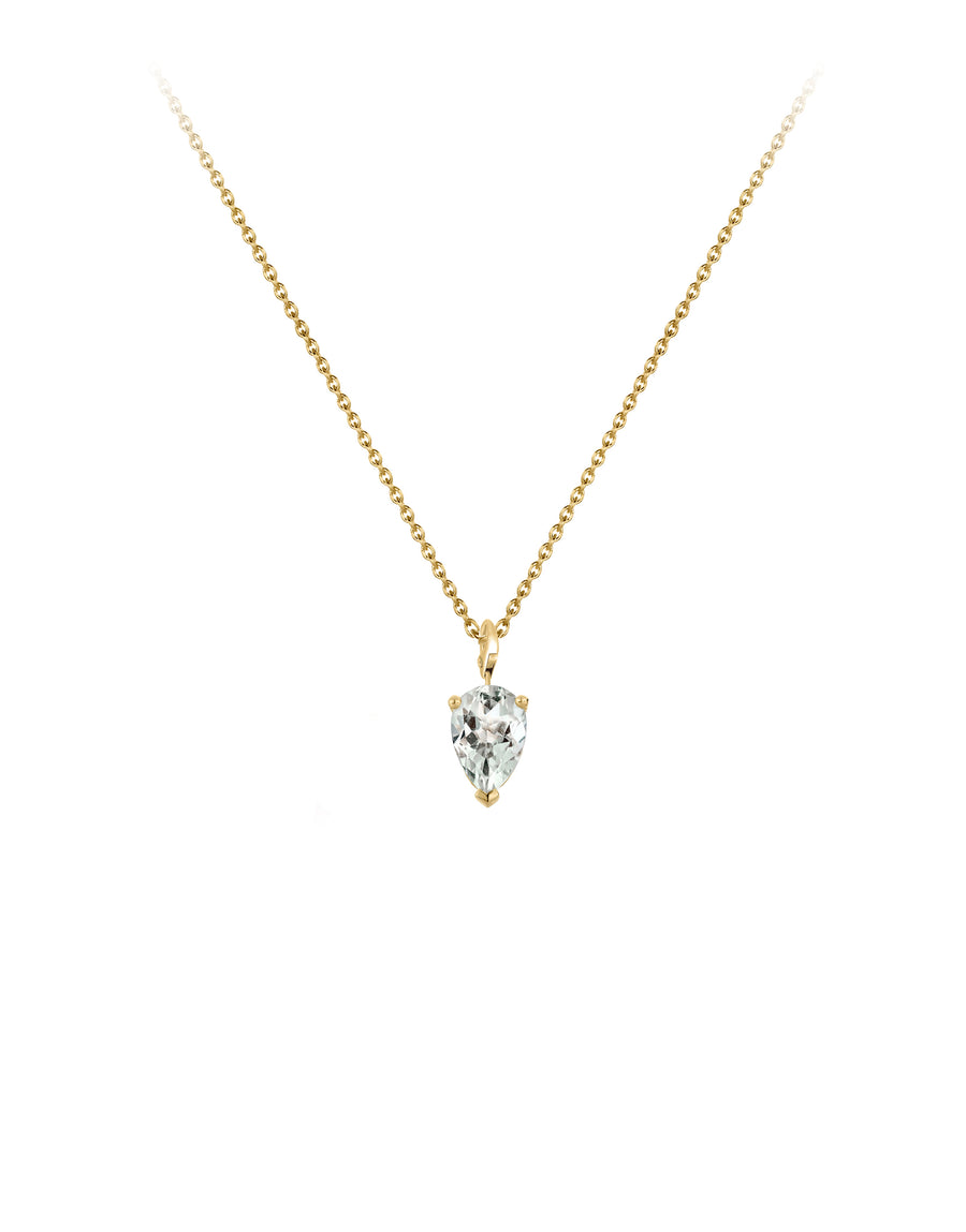 Necklace 9K gold green amethyst - bloom necklace amethyst - Nayestones
