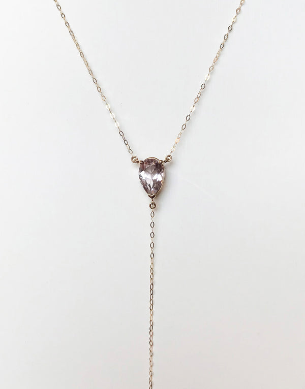 Necklace 9K gold amethyst - bloom necklace amethyst - Nayestones