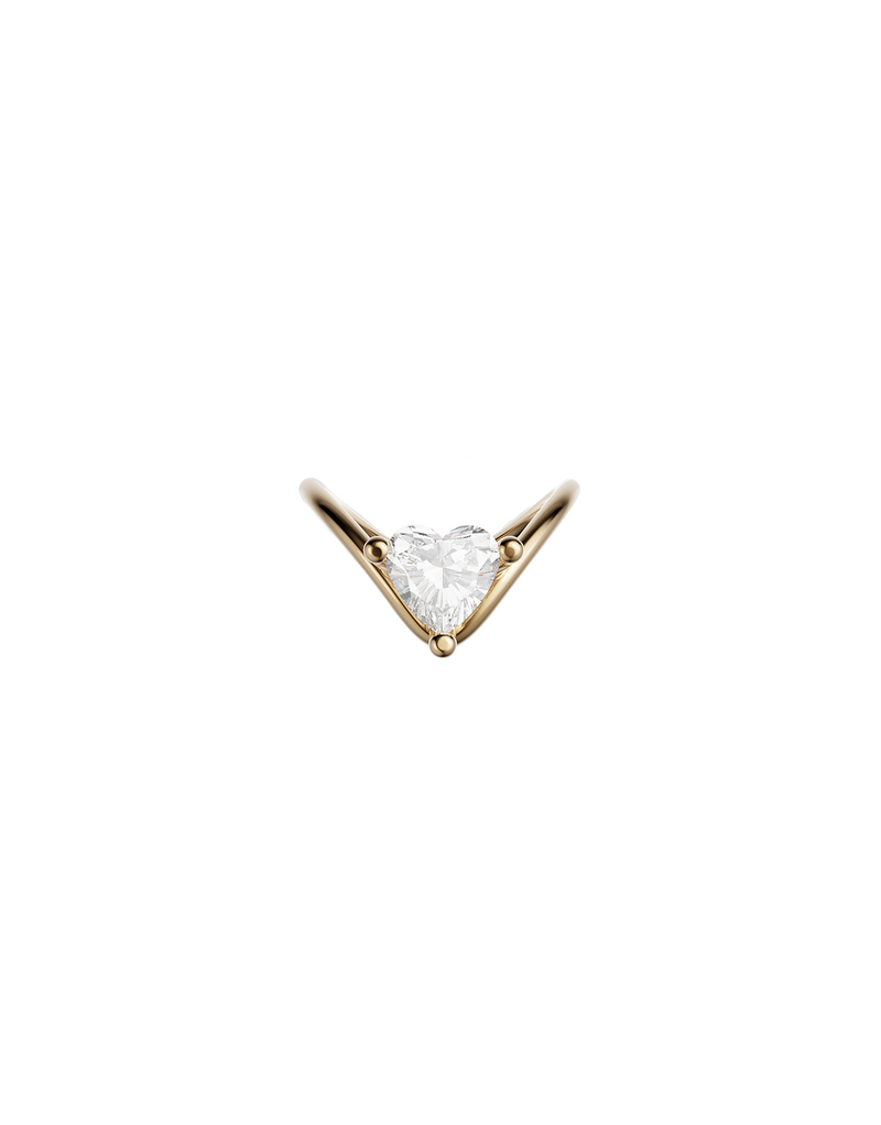 Ring 18K diamond - heart diamond ring - Nayestones Antwerp Nayestones