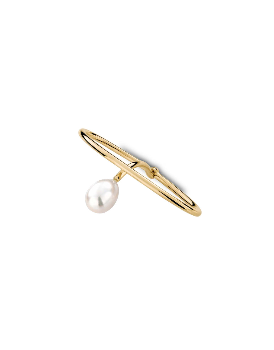 JULIA DOUBLE RING PEARL SILVER